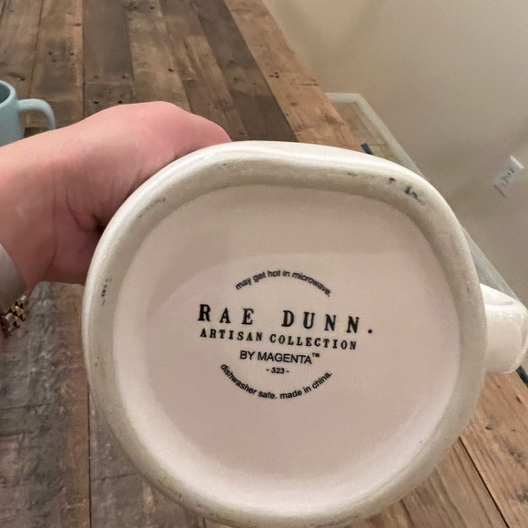 Rae Dunn I DONT CARROT AT ALL ceramic coffee tea MUG green interrior - Picture 4 of 4